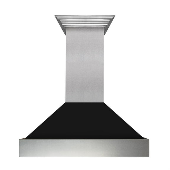 ZLine 8654BLM36 Snow Finish Range Hood With Black Matte Shell