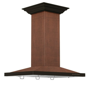ZLINE 36 in. Designer Series Hand Hammered Copper Island Mount Range Hood (8GL2Hi-36)