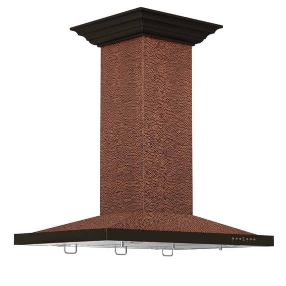 ZLINE 36 in. Designer Series Hand Hammered Copper Island Mount Range Hood (8GL2Hi-36)