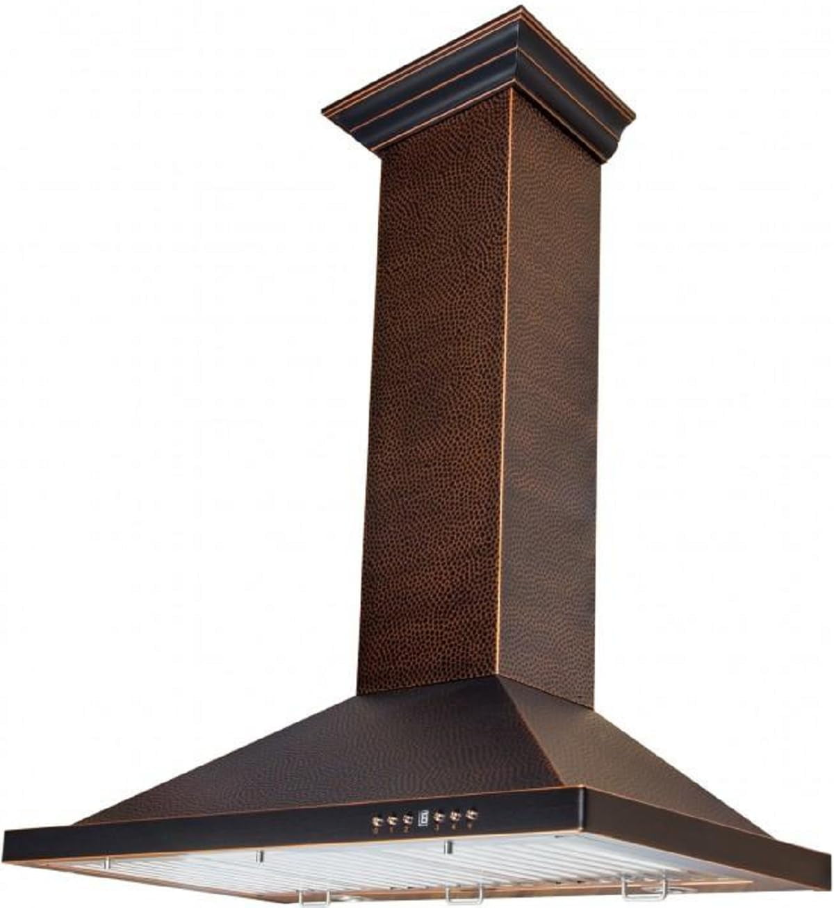 Hand-Hammered Copper 30" Convertible Wall Mount Range Hood