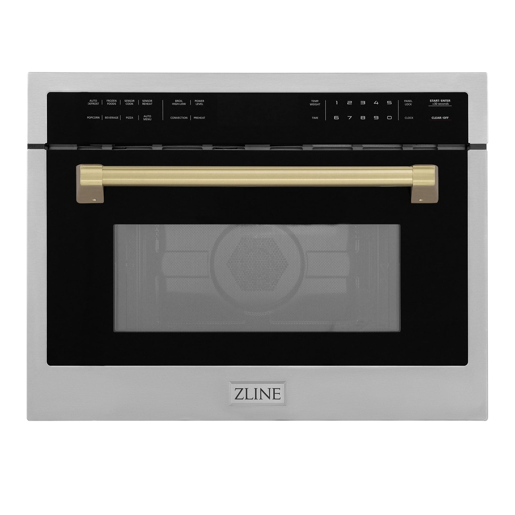 24" Stainless Steel Convection Microwave with Bronze Handle