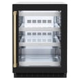 thumbnail image 1 of ZLINE Autograph Edition 24 in. Touchstone 151 Can Beverage Fridge With Black Matte Glass Door And Polished Gold Handle (RBSOZ-BLM-24-G), 1 of 2