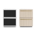 thumbnail image 1 of ZLINE Autograph Edition 24 in. Touchstone 168 Can Outdoor-Rated Dual Refrigerator Drawer with Panel-Ready Doors and Polished Gold Handles (RDSPOZ-24-G), 1 of 2