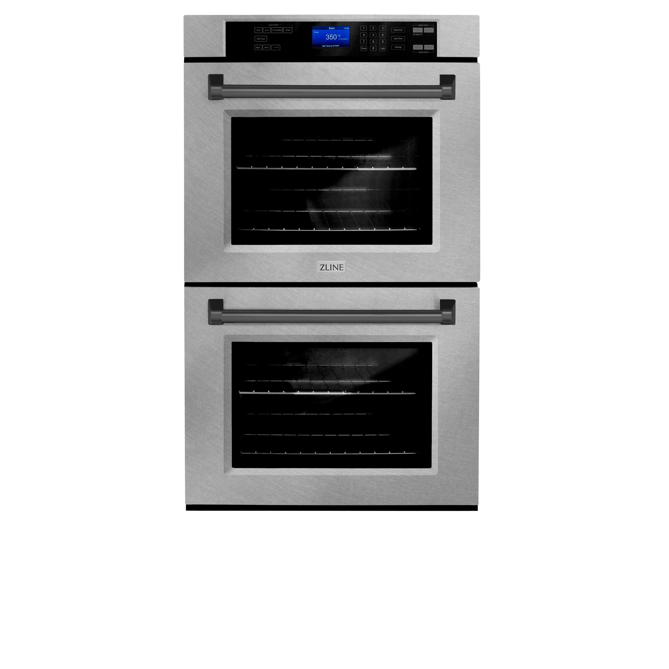 ZLINE Autograph Edition 30" 141.584&nbsp;L Electric Convection Oven in Stainless Steel; Matte Black
