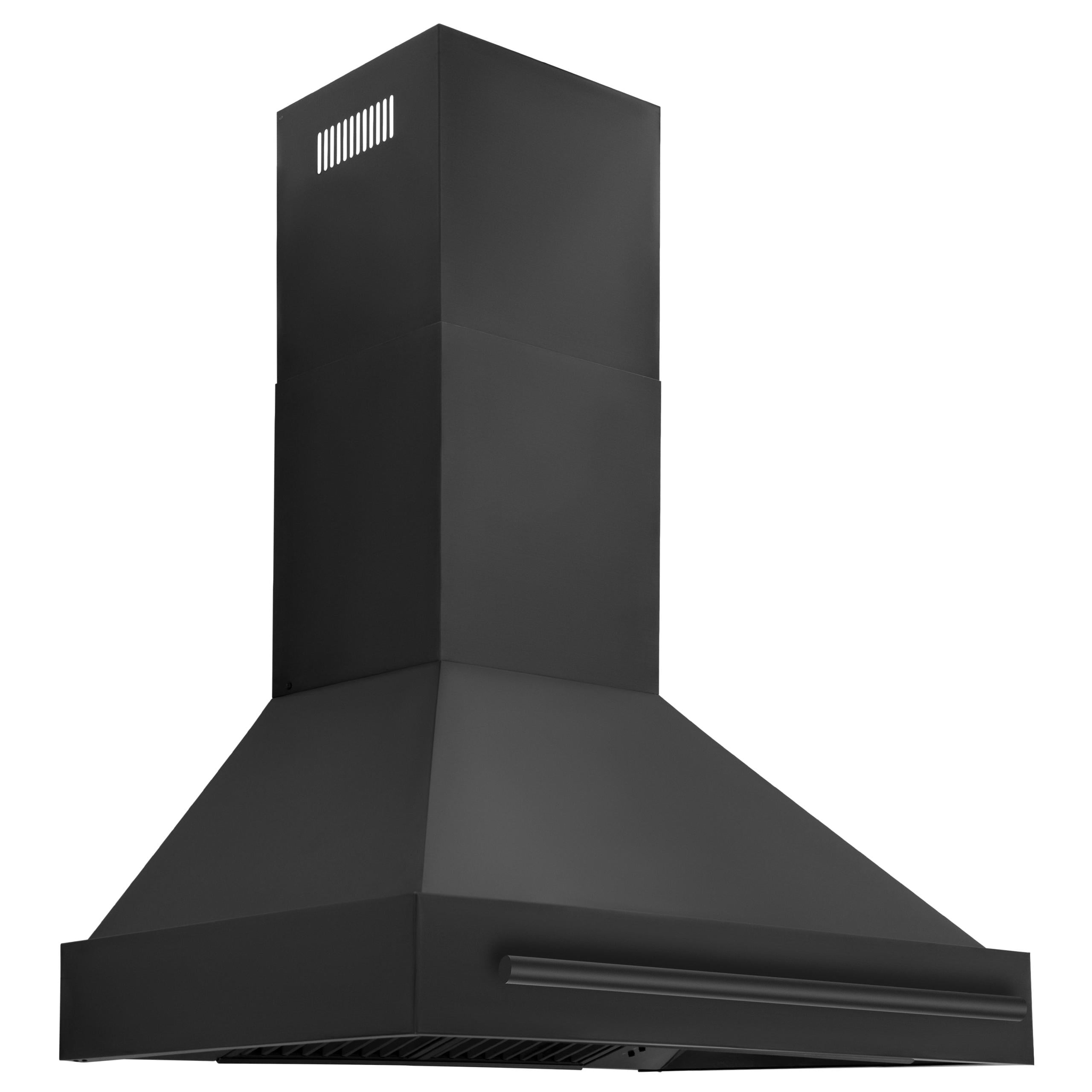 36" Black Stainless Steel Convertible Wall Mount Range Hood