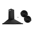 thumbnail image 1 of ZLINE 30" Convertible Wall Mount Range Hood in Black Stainless Steel with Set of 2 Charcoal Filters, LED lighting and Dishwasher-Safe Baffle Filters (BSKBN-CF-30), 1 of 2