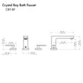 thumbnail image 1 of ZLINE Crystal Bay Bath Faucet in Matte Black (CBY-BF-MB), 1 of 3