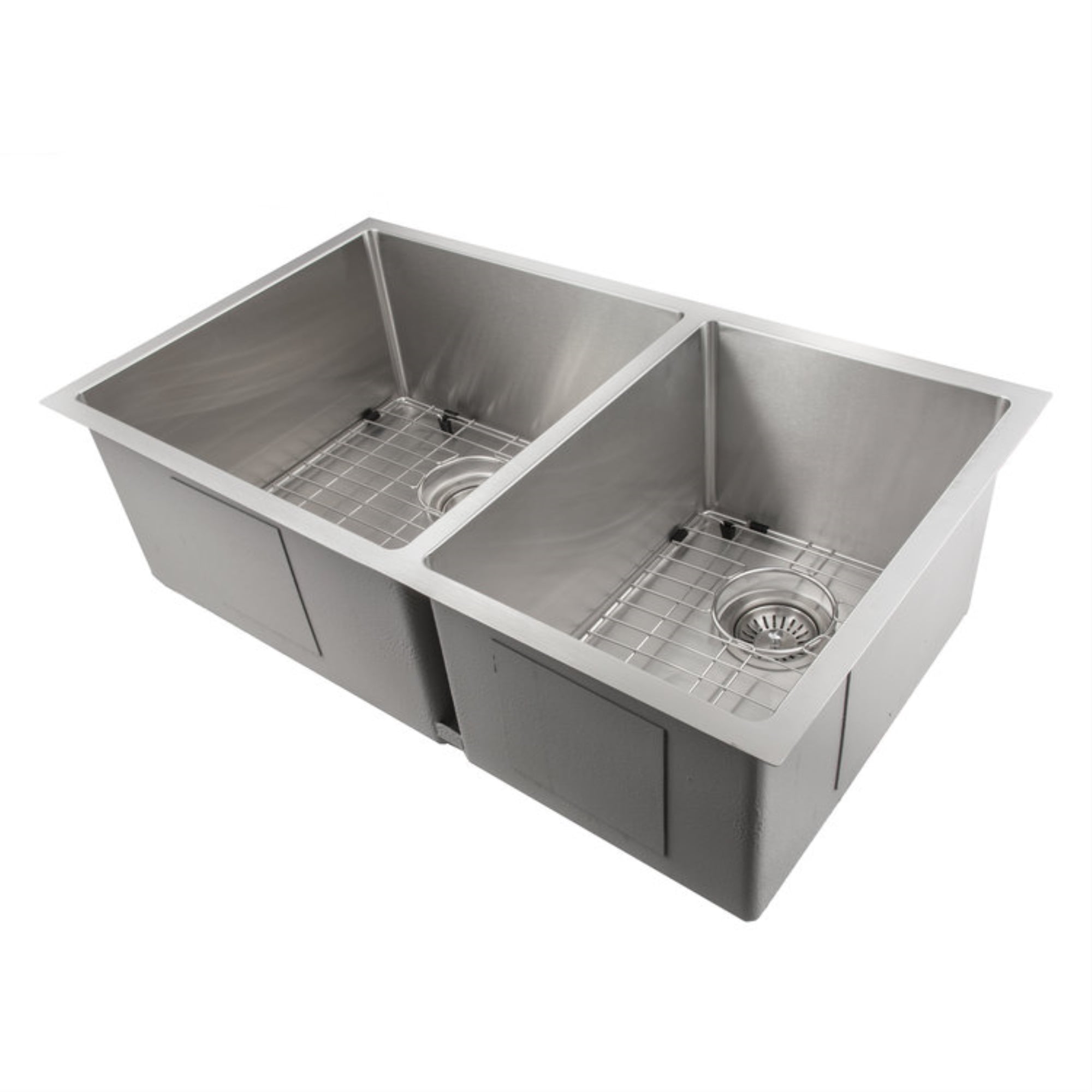 Chamonix 33" Stainless Steel Double Basin Undermount Kitchen Sink