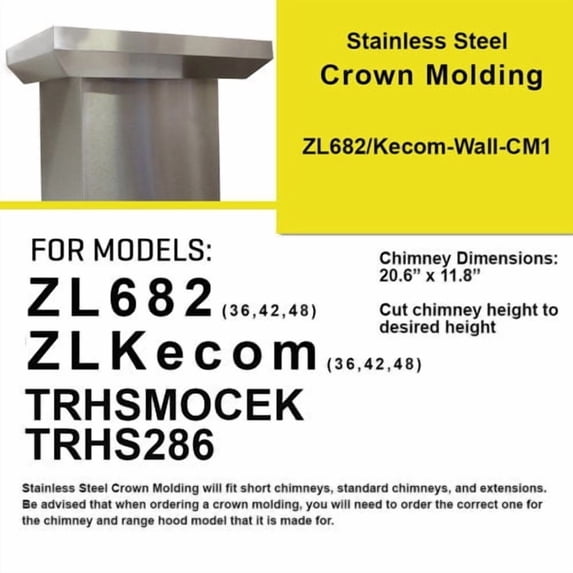 ZLINE Crown Molding Profile 1 for Wall Mount Range Hood CM1KECOM