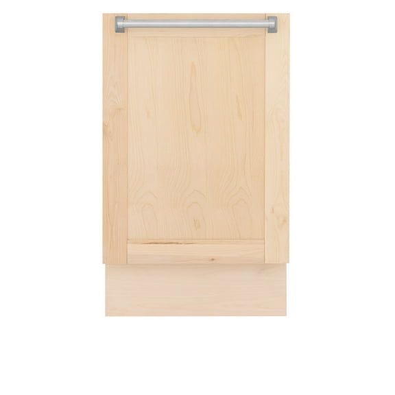 ZLINE 18" Tallac Series 3rd Rack Top Control Built-In Dishwasher in Unfinished Wood and Traditonal Handle, 51dBa