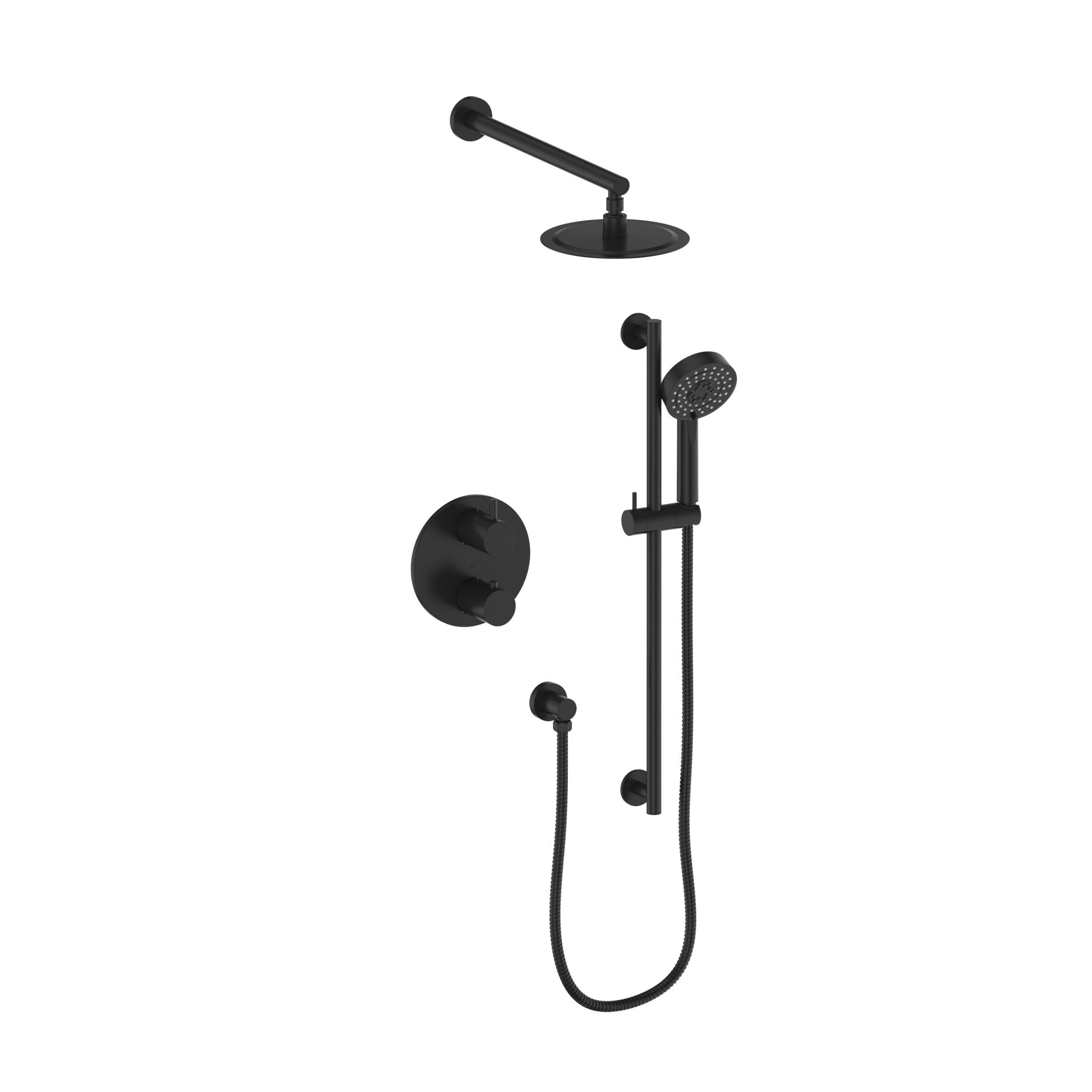 Polished Gold Multi-Head Thermostatic Rain Shower System