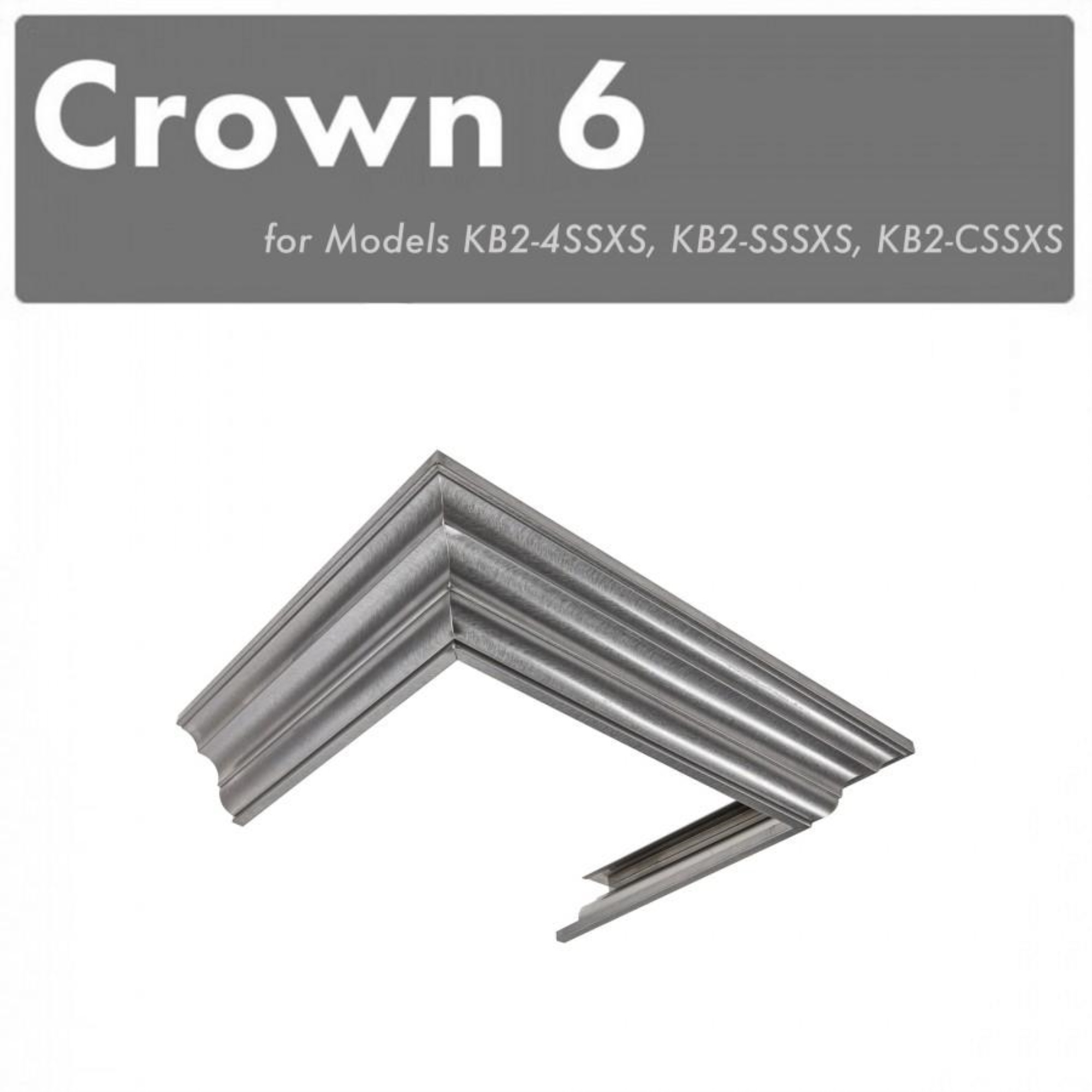ZLINE Fingerprint Resistant Stainless Steel Crown Molding Profile 6 for