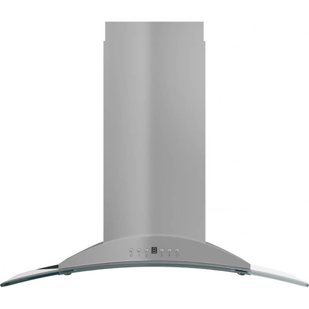 36" Stainless Steel and Glass Convertible Island Range Hood