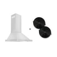 thumbnail image 1 of ZLINE 24" Convertible Wall Mount Range Hood in Stainless Steel with Set of 2 Charcoal Filters, LED lighting and Dishwasher-Safe Baffle Filters (KB-CF-24), 1 of 1