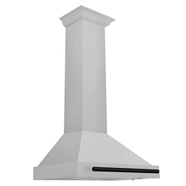 ZLINE 30 ZLINE Autograph Edition DuraSnow Stainless Steel Range Hood with DuraSnow and Matte Black Handle (KB4SNZ-30-MB)