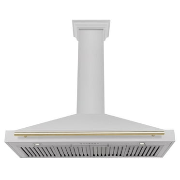 ZLINE 48 ZLINE Autograph Edition DuraSnow Stainless Steel Range Hood with DuraSnow and Matte Black Handle (KB4SNZ-48-MB)