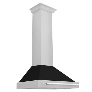 ZLINE 30 Stainless Steel Range Hood with Black Matte Shell (KB4STX-BG-30)