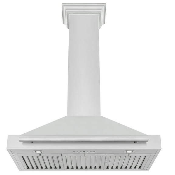 ZLINE 36 Stainless Steel Range Hood with White Matte Shell (KB4STX-WM-36)