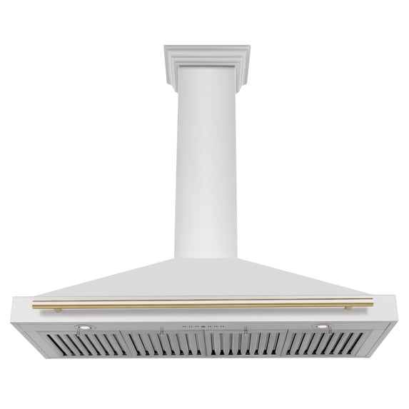 ZLINE 48 ZLINE Autograph Edition Stainless Steel Range Hood with Stainless Steel Shell and Matte Black Handle (KB4SNZ-48-MB)