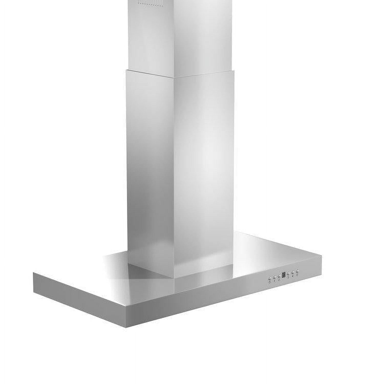 36" Stainless Steel Convertible Island Range Hood with Charcoal Filter
