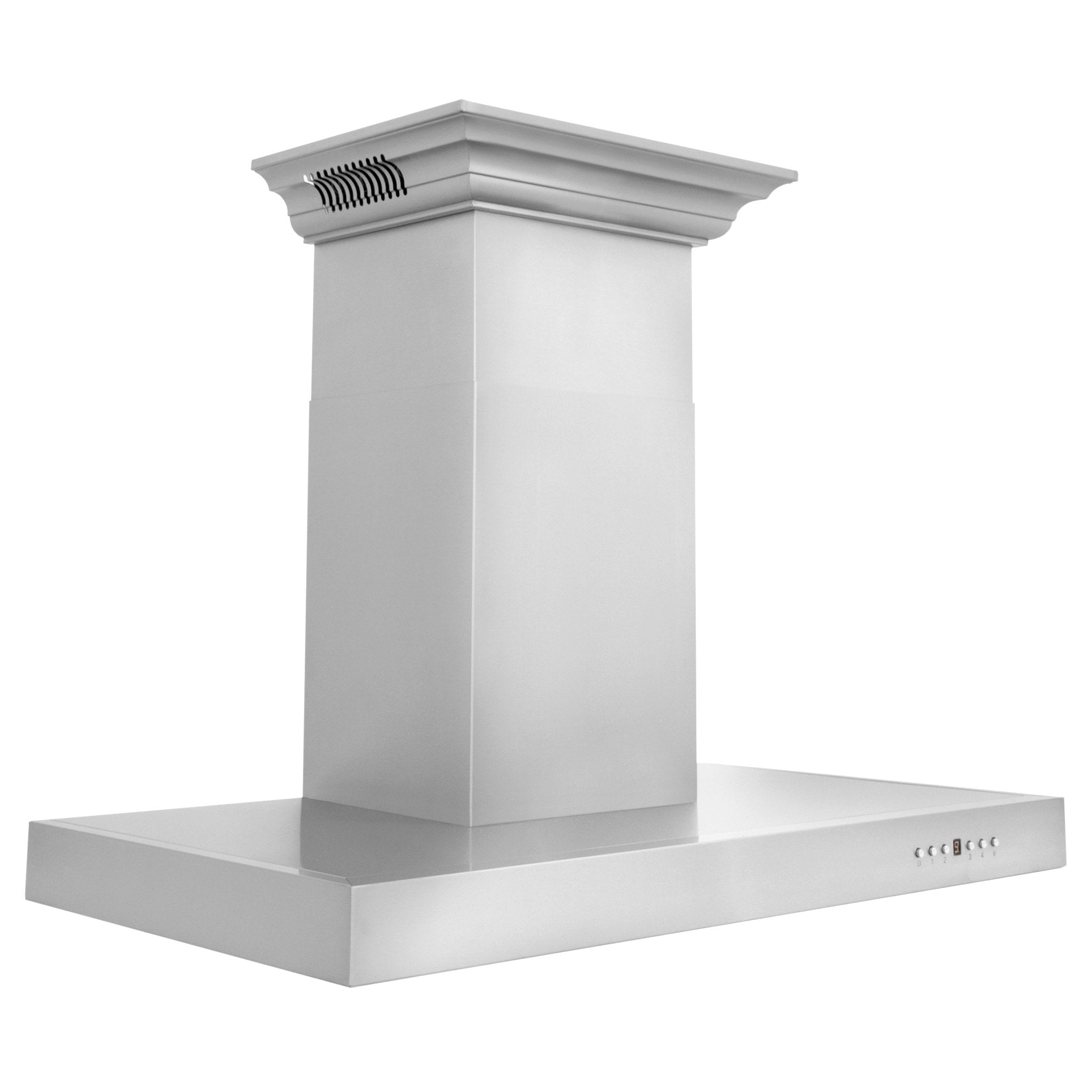 ZLINE 36 in. Wall Mount Range Hood in Stainless Steel with Built-in CrownSound Bluetooth Speakers (KECRN-BT-36)