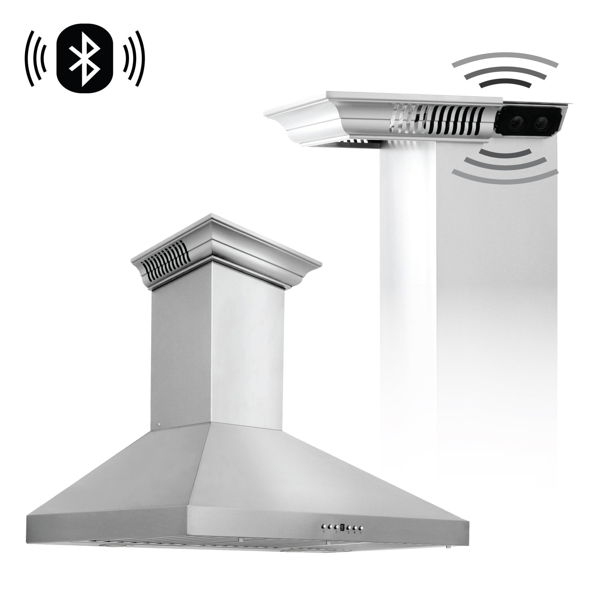 30" Stainless Steel Wall Mount Range Hood with Charcoal Filter