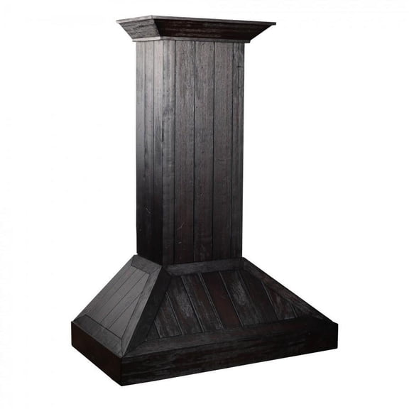 ZLINE 30 in. Wooden Wall Mount Range Hood in Rustic Dark Finish - Includes Motor (KPDD-30)