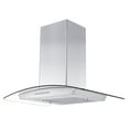 thumbnail image 1 of ZLINE 30 in. Wall Mount Range Hood in Stainless Steel & Glass with Crown Molding (KZCRN-30), 1 of 5