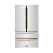ZLINE Kitchen Autograph Edition 225 cu ft Fingerprint Resistant Refrigerator Stainless Steel