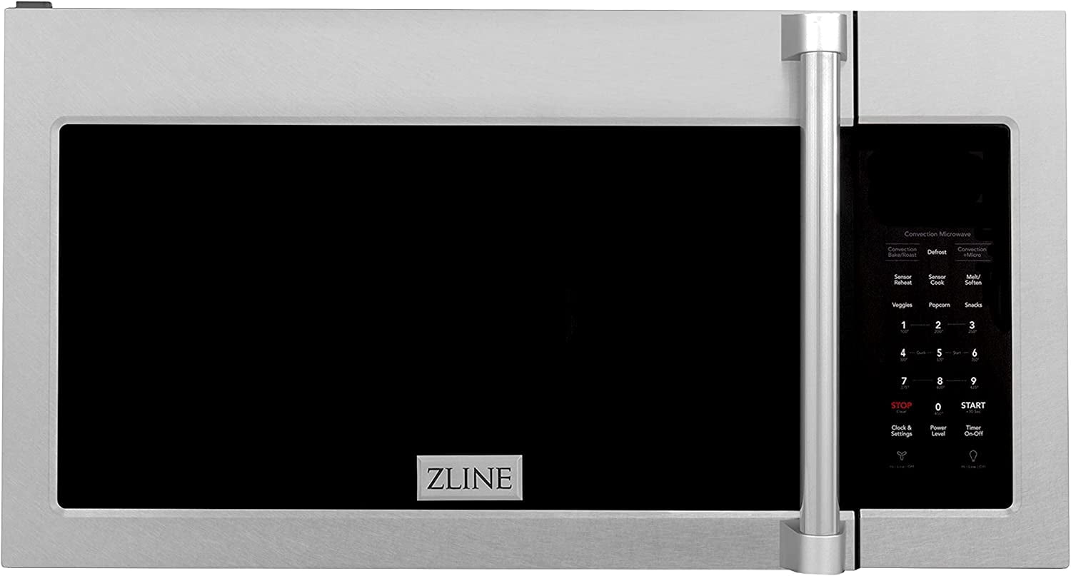ZLINE Over the Range Convection Microwave Oven in DuraSnow Stainless Steel with Traditional Handle and Sensor Cooking