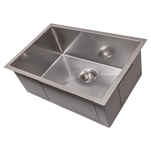 ZLINE 27 in. Meribel Undermount Single Bowl Kitchen Sink with Bottom Grid (SRS-27)