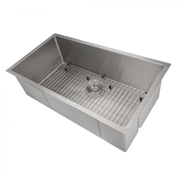 Zline Kitchen and Bath ZLINE Undermount Single Bowl Sink in Stainless Steel with Bottom Grid