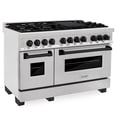 thumbnail image 1 of ZLINE 48 in. Autograph Edition Dual Fuel Range in DuraSnow Stainless Steel with Matte Black Accents (RASZ-SN-48-MB), 1 of 5