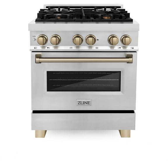 ZLINE KITCHEN AND BATH RAZ30CB professional gas range