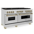 thumbnail image 1 of ZLINE 60 in. Autograph Edition Dual Fuel Range in Stainless Steel with Champagne Bronze Accents (RAZ-60-CB), 1 of 5
