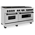 thumbnail image 1 of ZLINE Autograph Edition 60" 7.4 cu. ft. Dual Fuel Range with Gas Stove and Electric Oven in Stainless Steel with Accents (RAZ-60-MB), 1 of 5