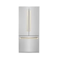 thumbnail image 1 of ZLINE 36" Autograph Edition 19.6 cu. ft. Built-in 2-Door Bottom Freezer Refrigerator with Internal Water and Ice Dispenser in Stainless Steel with Gold Accents, 1 of 5