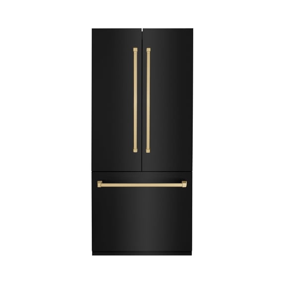 ZLINE KITCHEN AND BATH RBIVZBS36CB french door built in refrigerator
