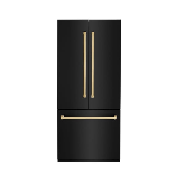 ZLINE KITCHEN AND BATH RBIVZBS36G french door built in refrigerator