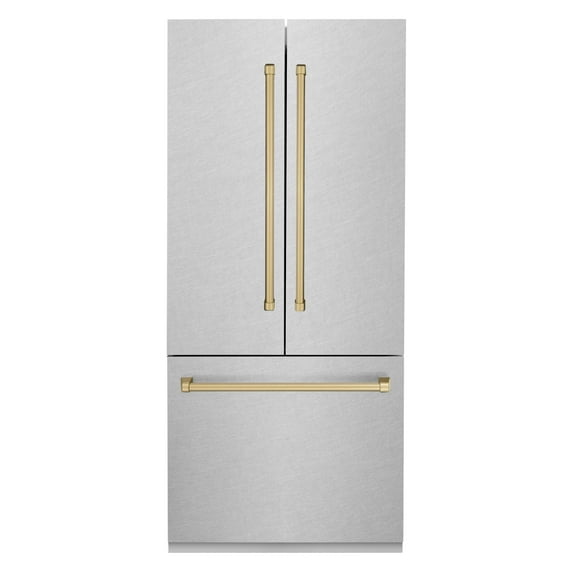 ZLINE KITCHEN AND BATH RBIVZSN36CB bottom freezer built in refrigerator
