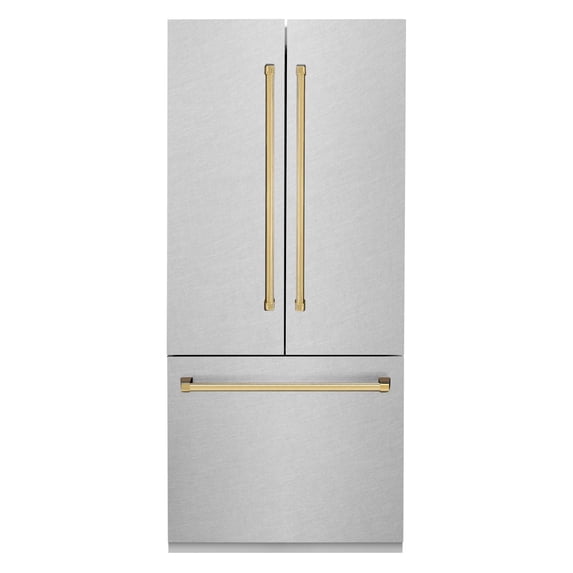 ZLINE KITCHEN AND BATH RBIVZSN36G french door built in refrigerator