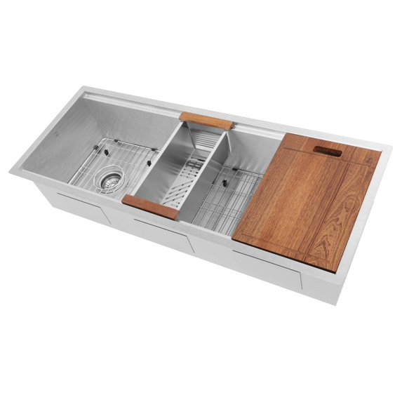 Zline Kitchen and Bath ZLINE Undermount Single Bowl Sink in Stainless Steel with Accessories 43 in. x 18 in.