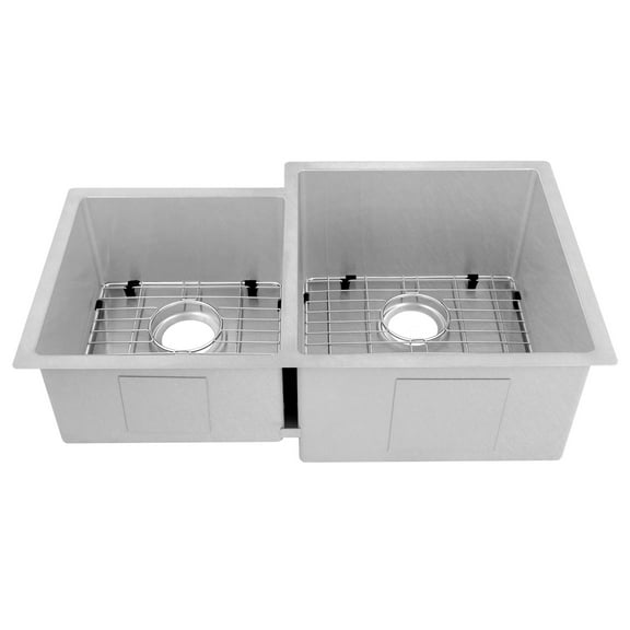 ZLINE 32 in. Jackson Undermount Double Bowl Kitchen Sink with Bottom Grid (SRDL-32)