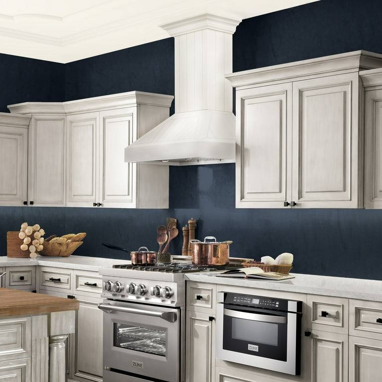 Zline KPTT 36 Zline KPTT 36 120 400 CFM 36 Inch Wide Wall Mounted Range Hood with Hand Crafted Designer Wood Walmart