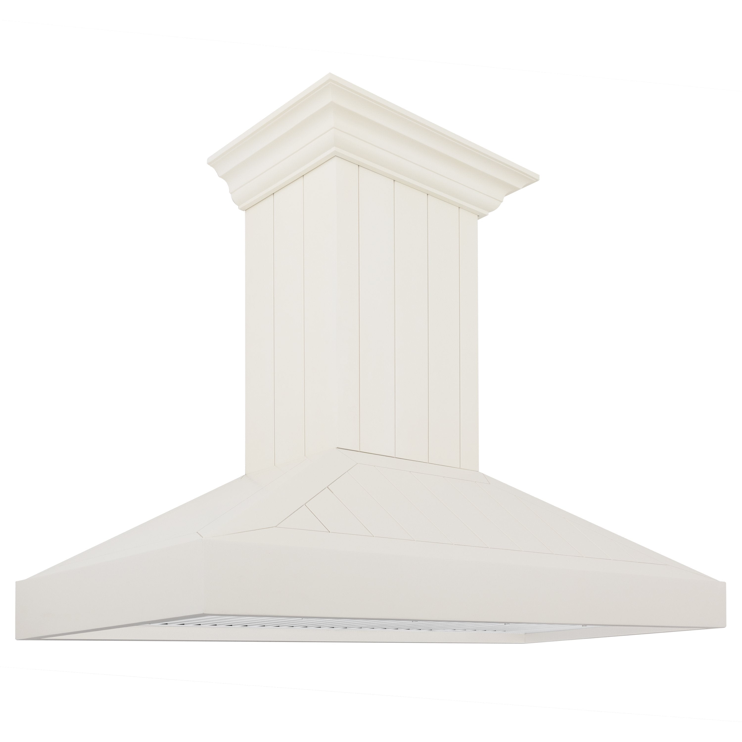 30" Cottage White Pine and Stainless Steel Wall Mount Range Hood