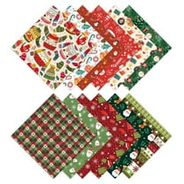 ZLKMQM 12 Sheets Christmas Craft Paper - Snowflake Santa Pattern Paper for Scrapbook Card Making, 6x6 Inches