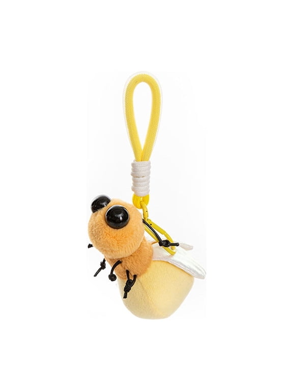 Cute Bee Plush Keychain, Soft Stuffed Honey Bee Bug Pendant with Detachable Lanyard for Backpacks, Tote Bags, Keys, Party Favors and Kids Gifts