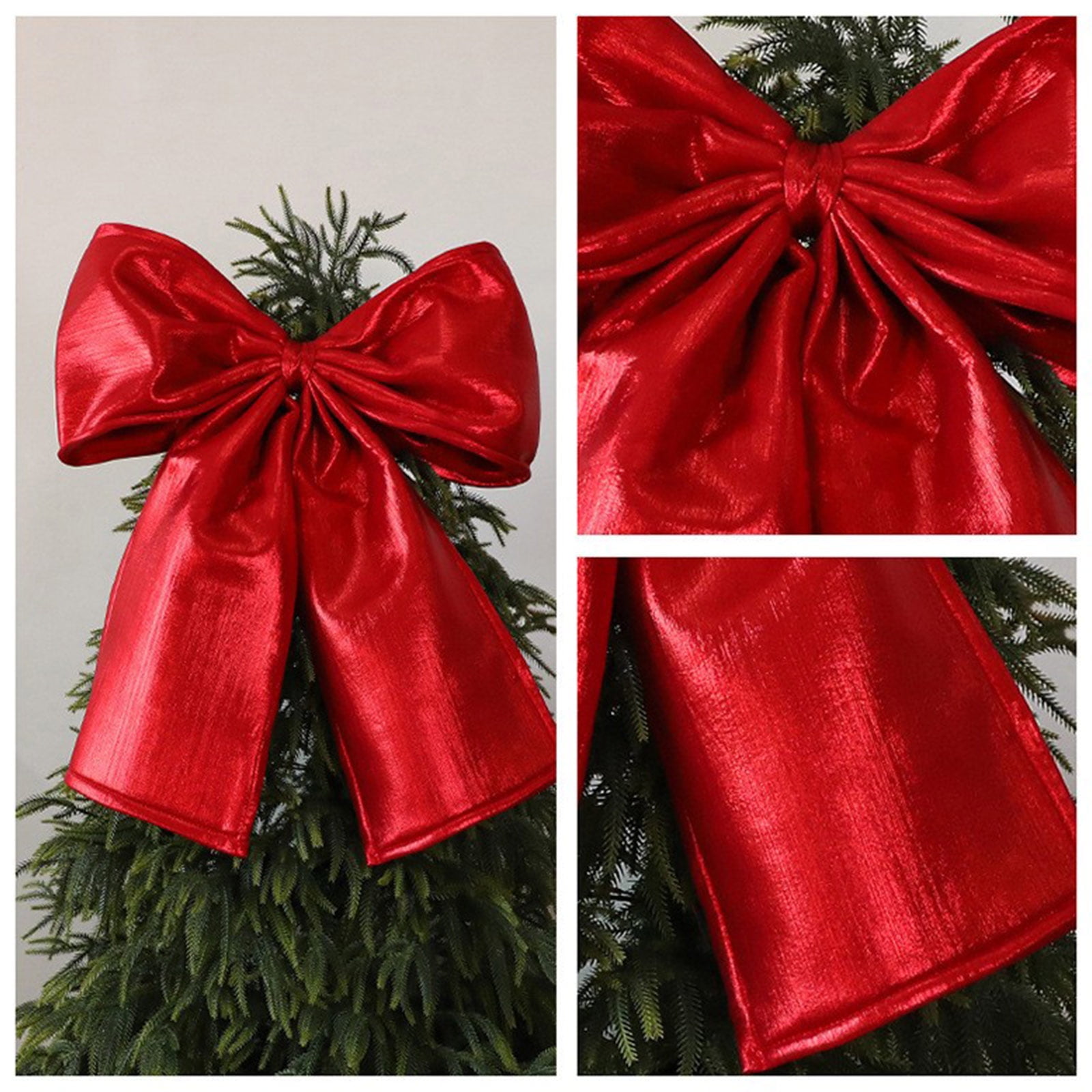 ZLKMQM Giant Bow Decor Christmas Tree Topper Decoration Big Bows for ...