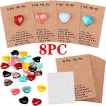 ZLKMQM Valentines Day Gifts for Kids - 8 Pack Valentines Cards with Heart Shaped Stones for Boys Girls Teens Valentines Gift Exchange Gifts Classroom School Valentines Day Party Favors