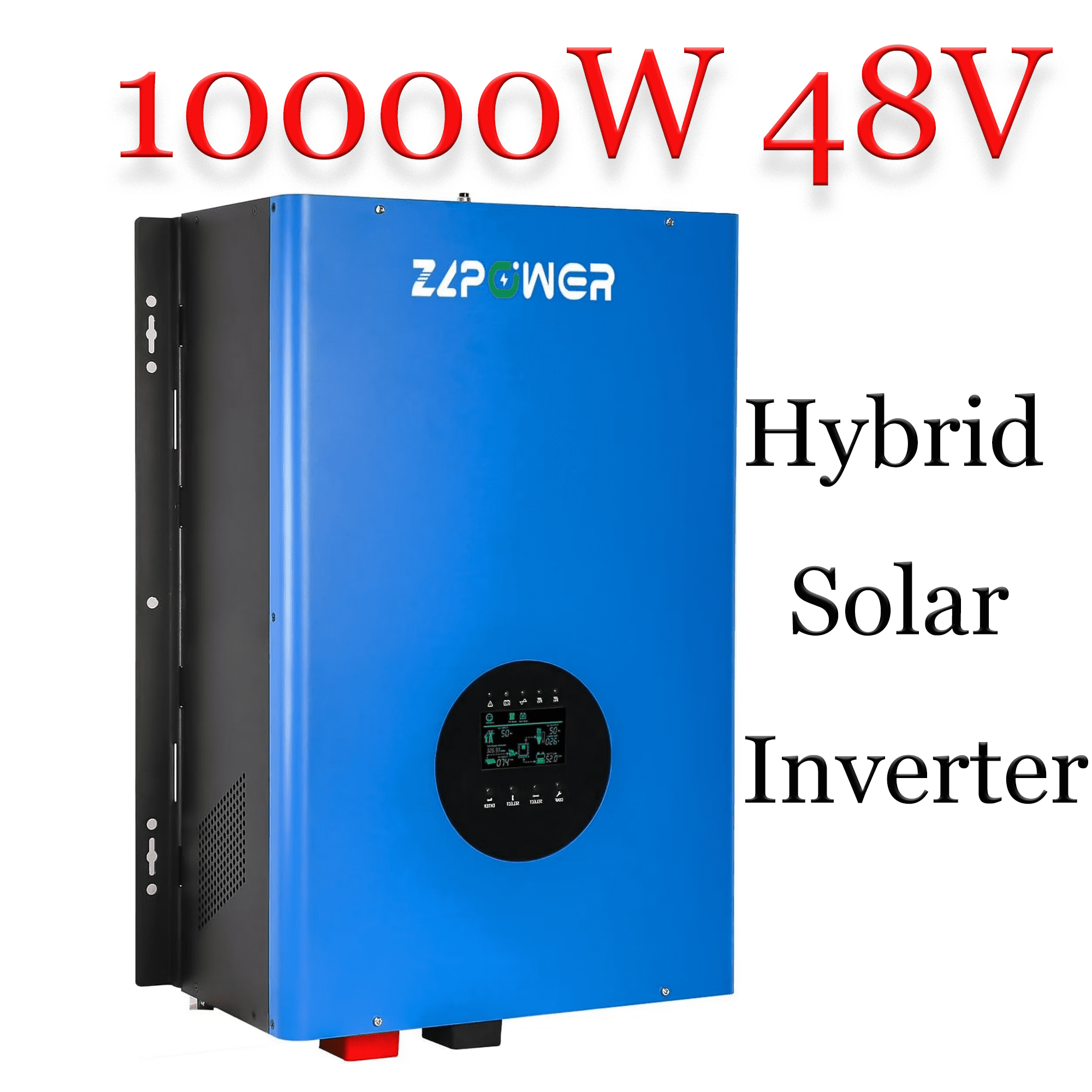 ZLPOWER 10KW 48V Hybrid Solar Inverter Charger - 120/240V Split Phase ...
